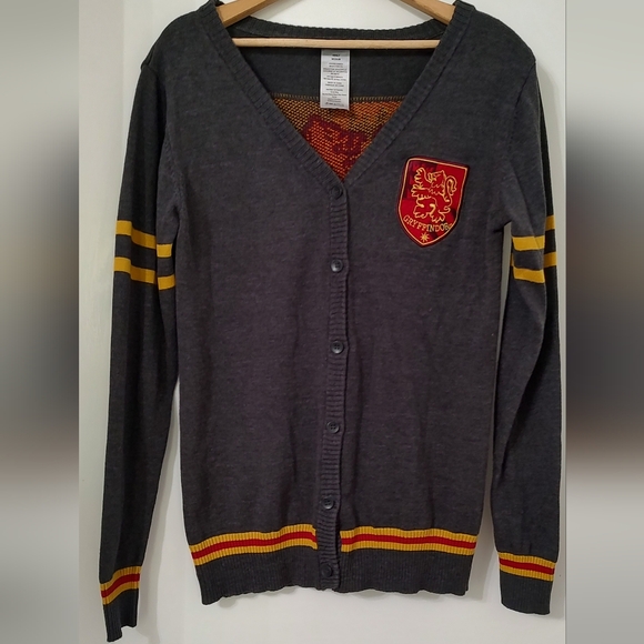 Warner Brothers Harry Potter Gryffindor School Jersey Cardigan Size Medium - Picture 1 of 5